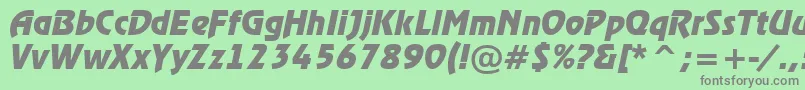 ARewinderBolditalic Font – Gray Fonts on Green Background