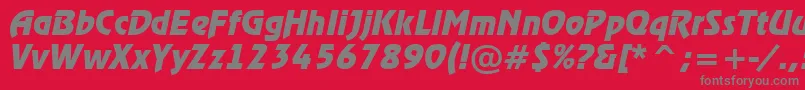 ARewinderBolditalic Font – Gray Fonts on Red Background