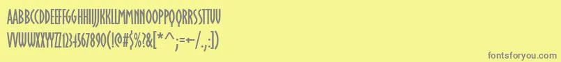 Oklahomasoft Font – Gray Fonts on Yellow Background