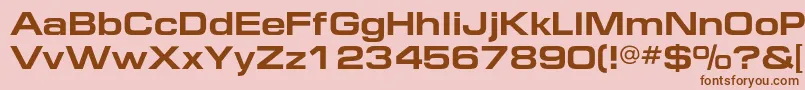 EuropeextendedcBold Font – Brown Fonts on Pink Background