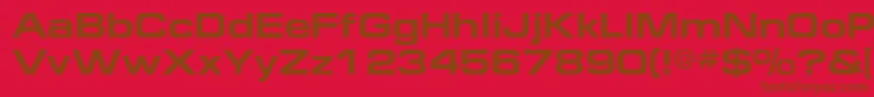 Fonte EuropeextendedcBold – fontes marrons em um fundo vermelho