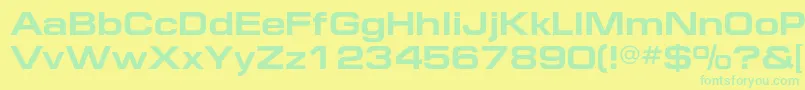 EuropeextendedcBold Font – Green Fonts on Yellow Background