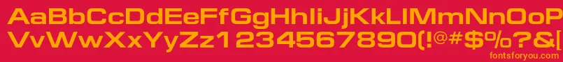 EuropeextendedcBold Font – Orange Fonts on Red Background