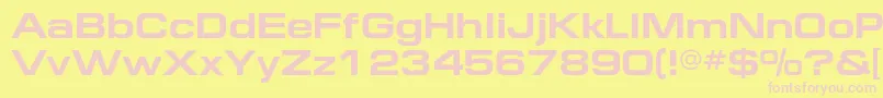EuropeextendedcBold Font – Pink Fonts on Yellow Background