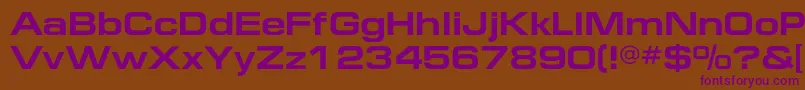 EuropeextendedcBold Font – Purple Fonts on Brown Background