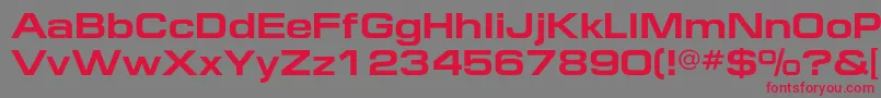 EuropeextendedcBold Font – Red Fonts on Gray Background