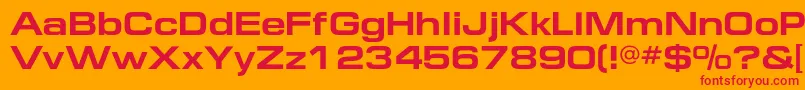 EuropeextendedcBold Font – Red Fonts on Orange Background