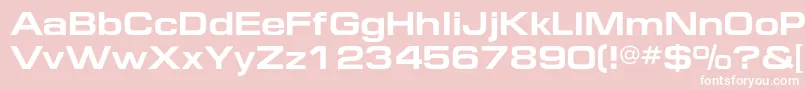 EuropeextendedcBold-Schriftart – Weiße Schriften auf rosa Hintergrund