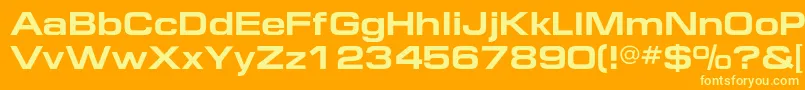 フォントEuropeextendedcBold – オレンジの背景に黄色の文字
