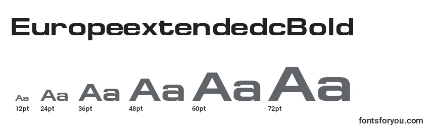 Размеры шрифта EuropeextendedcBold