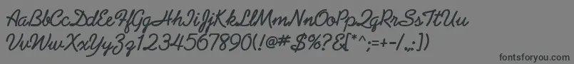 GeArabesqueScriptBold Font – Black Fonts on Gray Background