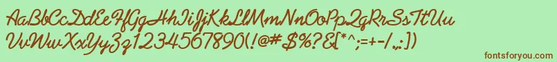 GeArabesqueScriptBold Font – Brown Fonts on Green Background