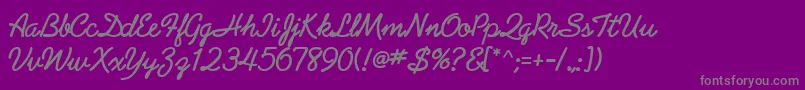 GeArabesqueScriptBold-Schriftart – Graue Schriften auf violettem Hintergrund
