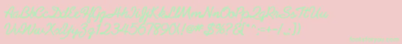 GeArabesqueScriptBold Font – Green Fonts on Pink Background