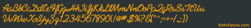 GeArabesqueScriptBold Font – Orange Fonts on Black Background