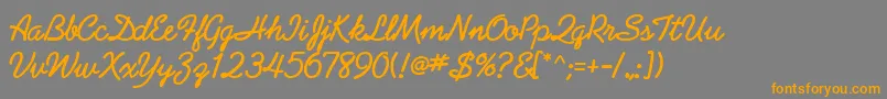 GeArabesqueScriptBold Font – Orange Fonts on Gray Background