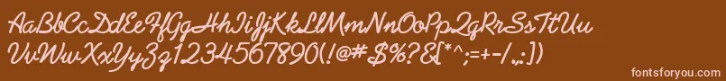 GeArabesqueScriptBold Font – Pink Fonts on Brown Background