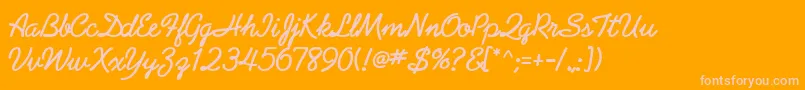 GeArabesqueScriptBold Font – Pink Fonts on Orange Background