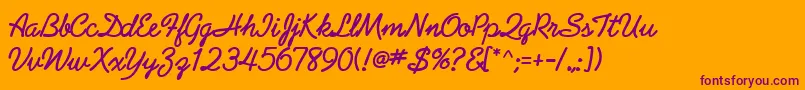 GeArabesqueScriptBold Font – Purple Fonts on Orange Background