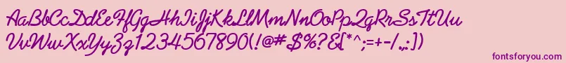 GeArabesqueScriptBold Font – Purple Fonts on Pink Background