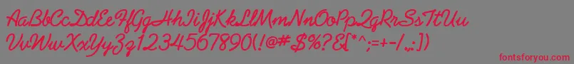 GeArabesqueScriptBold Font – Red Fonts on Gray Background