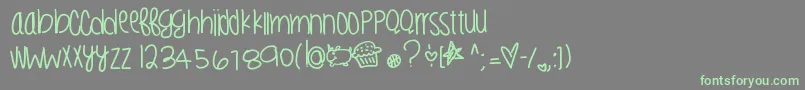 Liltastygoods Font – Green Fonts on Gray Background