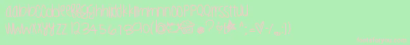 Liltastygoods Font – Pink Fonts on Green Background