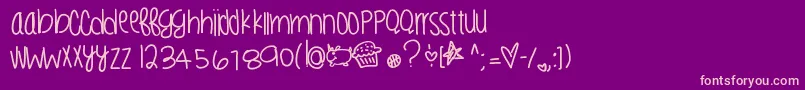 Liltastygoods Font – Pink Fonts on Purple Background