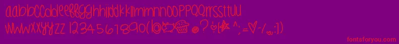 Liltastygoods Font – Red Fonts on Purple Background