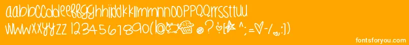 Liltastygoods Font – White Fonts on Orange Background