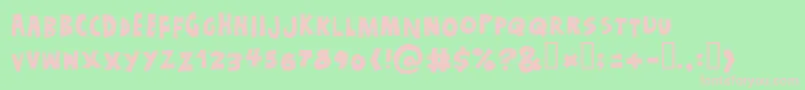 JustADreamSolid Font – Pink Fonts on Green Background