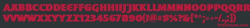 MoonglowBold Font – Red Fonts on Black Background
