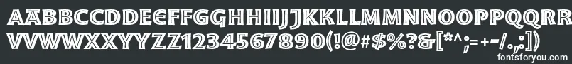 フォントMoonglowBold – 黒い背景に白い文字