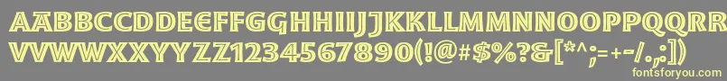 MoonglowBold-Schriftart – Gelbe Schriften auf grauem Hintergrund