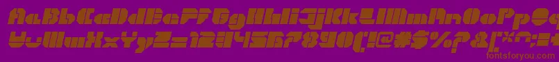 CortenOpenfatitalic Font – Brown Fonts on Purple Background