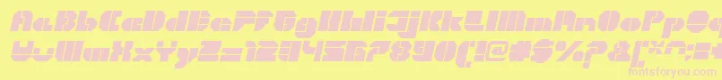 CortenOpenfatitalic Font – Pink Fonts on Yellow Background