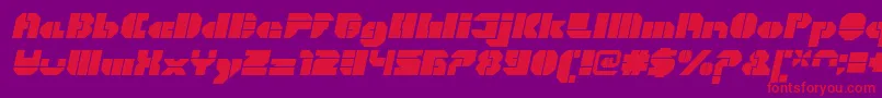 CortenOpenfatitalic Font – Red Fonts on Purple Background