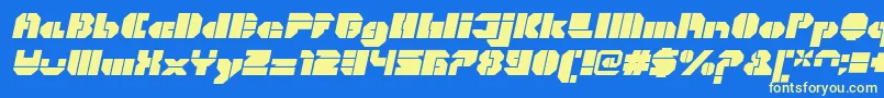 Шрифт CortenOpenfatitalic – жёлтые шрифты на синем фоне