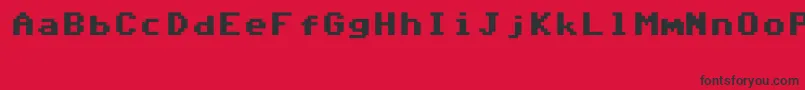 Commodore64V6.3 Font – Black Fonts on Red Background