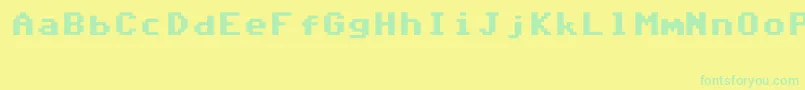 Commodore64V6.3 Font – Green Fonts on Yellow Background