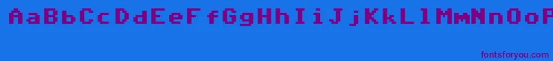 Commodore64V6.3-Schriftart – Violette Schriften auf blauem Hintergrund