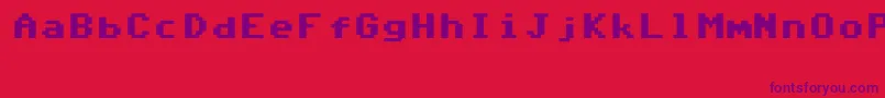 Commodore64V6.3 Font – Purple Fonts on Red Background