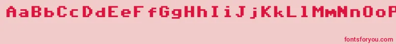 Commodore64V6.3 Font – Red Fonts on Pink Background