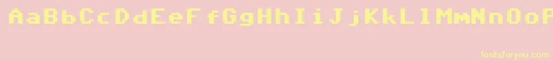 Commodore64V6.3 Font – Yellow Fonts on Pink Background