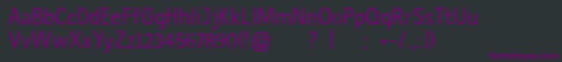Шрифт GausshaussReg – фиолетовые шрифты на чёрном фоне