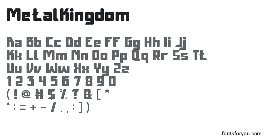 A fonte MetalKingdom – alfabeto, números, caracteres especiais