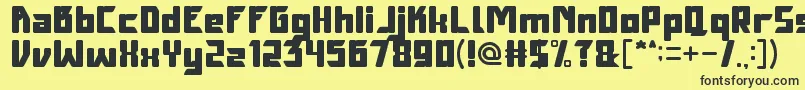 MetalKingdom Font – Black Fonts on Yellow Background