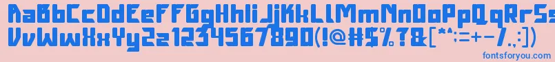 MetalKingdom Font – Blue Fonts on Pink Background