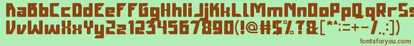 MetalKingdom Font – Brown Fonts on Green Background