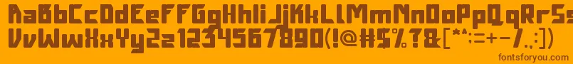 MetalKingdom Font – Brown Fonts on Orange Background